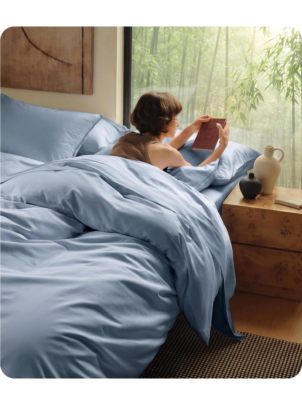 NEW Bedsure PureWoven Bamboo/Cotton Cooling Duvet Cover, Ideal for Hot Sleepers,